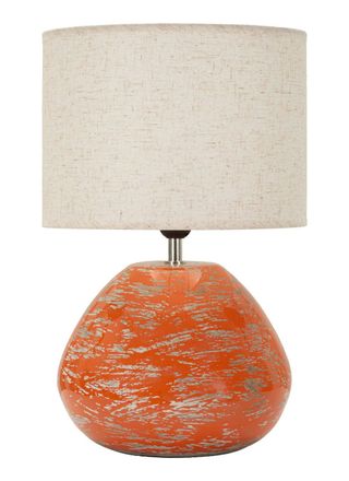 Mauro Ferretti L&aacute;mpara de mesa naranja de estilo contempor&aacute;neo de 30x49 cm