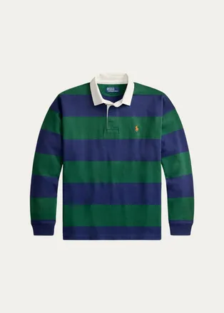 Polo Ralph Lauren Mens Big Fit Striped Jersey Rugby Shirt