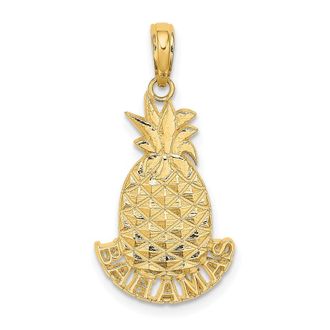 Diamond2Deal 14k Yellow Gold BAHAMAS Pineapple Charm