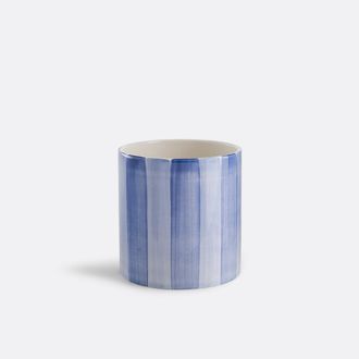 La Redoute Interieurs Gestreepte bloempot van keramiek, diameter 14 cm, Jaoma