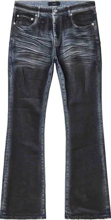Purple P004 Dirty Coated White Label - Heren - Flared Jeans - Zwart - W33 - Katoen - Jeans