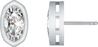 Rachel Glauber Rhodium Plated Cz Studs