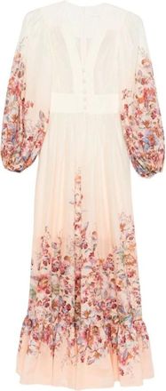 Zimmermann Awaken Plunge Maxi Dress - Dames - Maxi kleedjes - Veelkleurig - XS - Katoen - Kleedjes