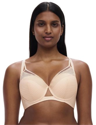 Chantelle Womens C22ANA Play Plunge T Shirt Bra - Beige Polyamide - Size 34E