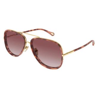 Chlo&eacute; Pilot Sunglasses - female - Chlo&eacute; - Sunglasses - Brown - 60 MM - Accessories
