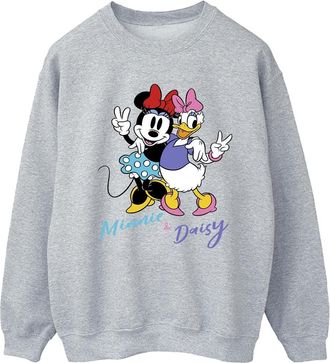 Disney Dames/Dames Minnie Mouse en Madeliefje Sweatshirt (Sportgrijs)