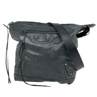 Balenciaga Dark Gray Leather Shoulder Bag (Pre-Owned)