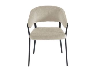 VENTE-UNIQUE.COM Set de 2 sillas tela beige