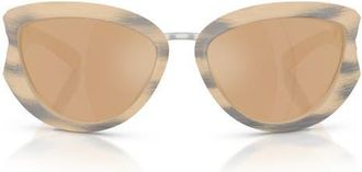 Diesel DL3007U Trini-D-Y 61mm Mirrored Cat Eye Sunglasses in Yellow /Grey /Rose Gold at Nordstrom