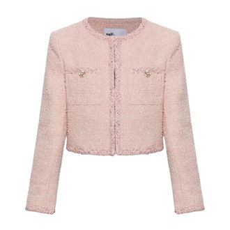 Self Portrait Dames, Jassen, Roze, Maat: 2XS Tweed