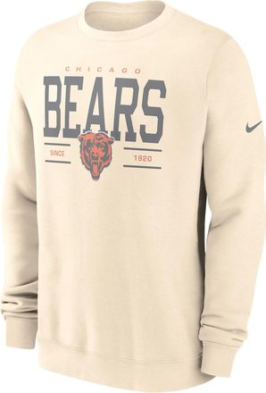 Nike Chicago Bears Club Nike Mens NFL Pullover Crew in Brown | NKPV15A7Q-Y9M