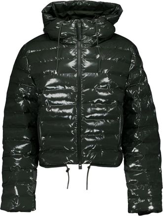 Rains Lohja Short Puffer Jacket W3T2 - Dames - Winterjassen - Groen - XL - Leer - Jassen