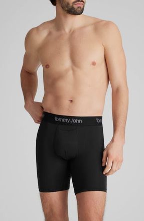 Tommy John Second Skin Luxe Rib 6-Inch Boxer Briefs in Black at Nordstrom, Size Xx-Large