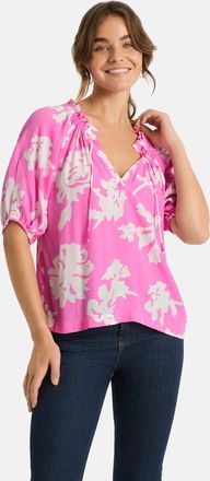 Lieblingsst&uuml;ck Druckbluse LIEBLINGSST&Uuml;CK RiaL, Damen, Gr. 34, pink gemustert, Web, Obermaterial: 100% Viskose, gebl&uuml;mt, gemustert, mehrfarbig, normal, Rundhals, elas