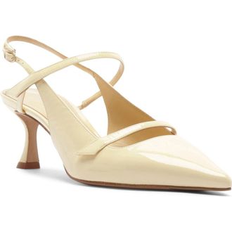 Alexandre Birman Tita Pointed Toe Slingback Pump in Creamy at Nordstrom, Size 10.5