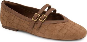 Reiss Eliza Mary Jane Flat in Tan at Nordstrom, Size 36