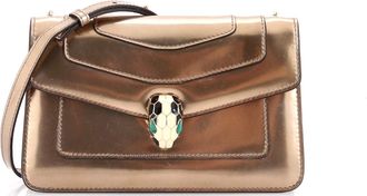 Bulgari Serpenti Forever Shoulder Bag Metallic Leather Small