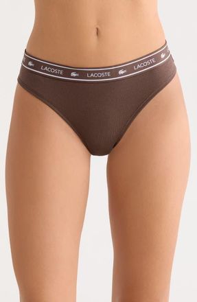 Lacoste Stretch Cotton Jersey Thong in Grume at Nordstrom, Size Xxx-Large