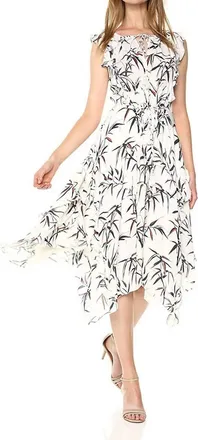 Rachel Zoe Pippa Printed Asymmetrical Midi Dress In Multi