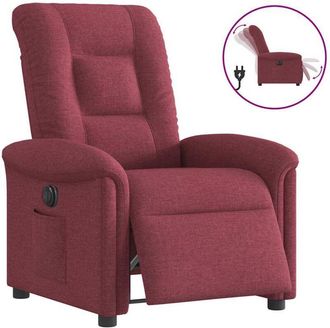 vidaXL Sill&oacute;n Reclinable El&eacute;ctrico Tela Rojo Tinto Vidaxl
