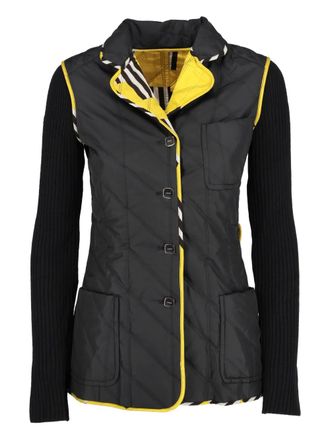 Fendi quilted collar jacket - Black