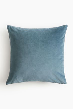 H&M Kissenh&uuml;lle aus Baumwollsamt - T&uuml;rkis