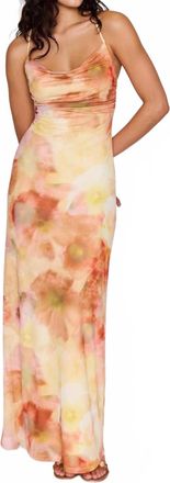 Minkpink Aria Mesh Maxi Dress In Sunset