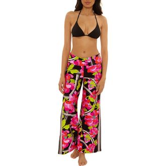 Trina Turk Bougainvillea Cover-Up Pants in Multi at Nordstrom, Size Medium