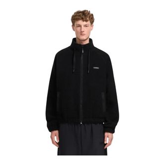 Flaneur Frosted Badge Fleece Jas - Heren - Fleece jassen - Zwart - L - Polyester - Fitness