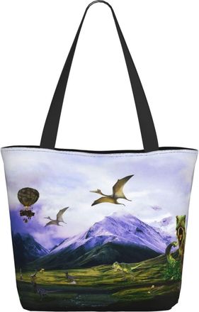 AOOEDM Dinosaur Garden Ladies Shopping Bag 13x11x7in.The Perfect ValentineS Day Gift.It Is The Best ValentineS Day Gift For Mom, Daughter, Wife,Etc