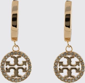 Tory Burch Orecchini pendenti a cerchio Icon con logo Double T e strass