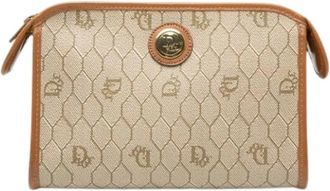 Dior Pre-owned Clutches, female, Beige, Size: ONE SIZE Pre-owned Vintage Pouch
