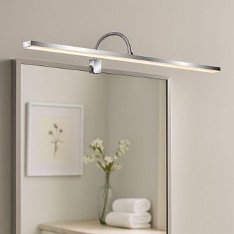 Briloner Lampada da parete a LED lampada da bagno lampada da parete dimmer luce a specchio, metallo cromato, 8,5W 800Lm bianco caldo, bianco neutro, L 78 cm