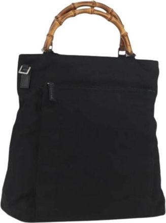 Gucci Pre-owned Vintage Handtas - Dames - Vintage Handtas - Zwart - ONE Size - Nylon - Vintage
