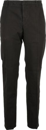 Dondup Brown Spiritissimo Textured Stretch Cotton Trousers