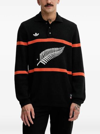 adidas graphic polo sweater - Black