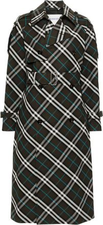 Burberry Green Cotton Trench