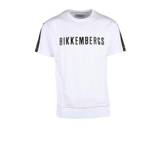 Dirk Bikkembergs Tops, Heren, Wit, S, Katoen, Witte T-shirt voor mannen