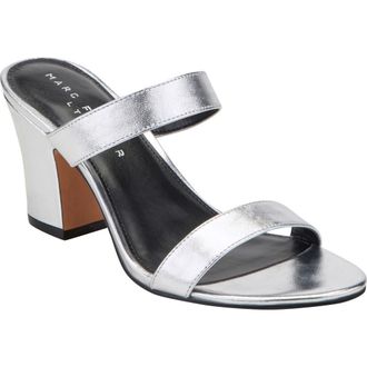 Marc Fisher Jessey Slide Sandal in Silver at Nordstrom, Size 5.5