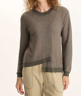Xcvi Rejuvenation Thermal Alvis Pullover Top In Bronze