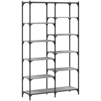 vidaXL Vidaxl - Bookshelf Grey Sonoma 100x32x170 cm Engineered Wood and Iron
