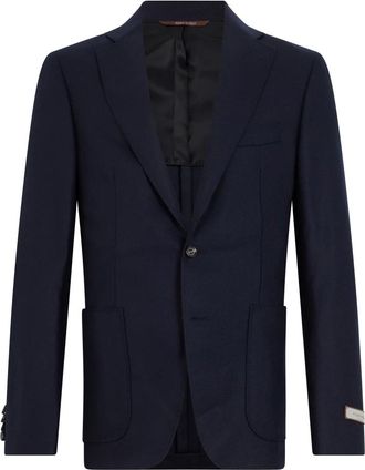 Canali Jassen, Heren, Blauw, XL, Wol, Enkelrijig Jasje