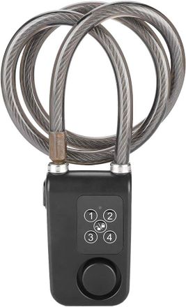OEM Candado Inteligente Negro Para Bicicletas, Candado De Combinaci&oacute;n Impermeable Para Bicicletas Y Puertas, Cable Antirrobo Con Alarma De 110 Db, Alta Se