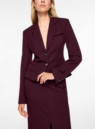 Smythe Womens Tilie cropped two-button Blazer Jacket