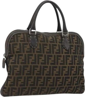 Fendi Pre-owned Zucca Canvas Hand Bag - Dames - Vintage Handtas - Bruin - ONE Size - Leer - Vintage