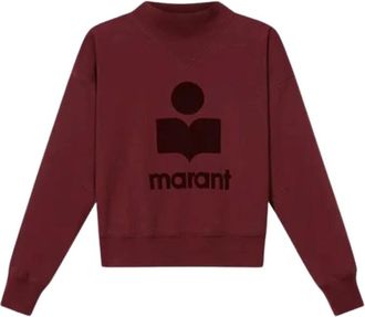 Isabel Marant Hoodies & sweatvesten, Dames, Rood, M, Katoen, Moby Sweatshirt
