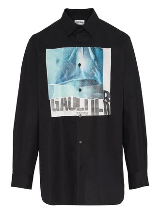 Jean Paul Gaultier Water graphic-print shirt - Black