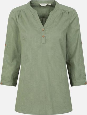 Mountain Warehouse Womens Mountain Warehouse Womens/Ladies Petra Relaxed Fit 3/4 Sleeve Shirt - Green - Size: 12
