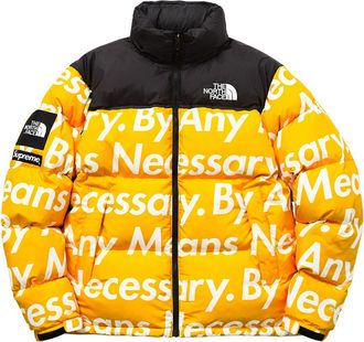 SUPREME FW15 X The North Face By Any Means Nuptse Jacket Yellow SUP-FW15-622