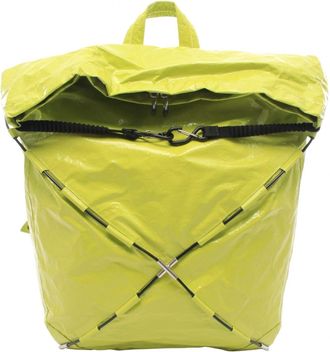 Bottega Veneta Yellow Nylon Backpack Handbag (Pre-Owned)